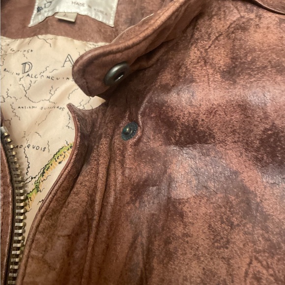 Vintage Brown Leather Bomber Jacket - Picture 2 of 12